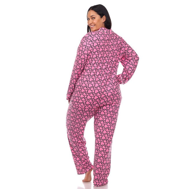 Long Sleeve Heart Print Pajama Set, , alternate image number 8