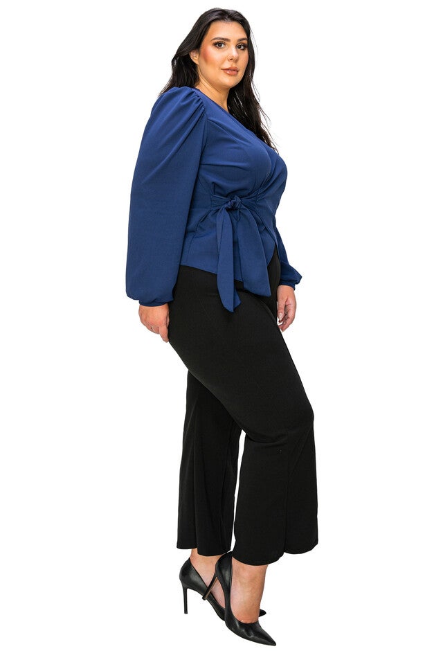 YELENA CREPE WRAP TOP, , alternate image number 3