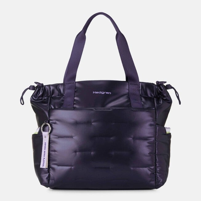 Puffer Tote Bag In Deep Blue, , alternate image number null