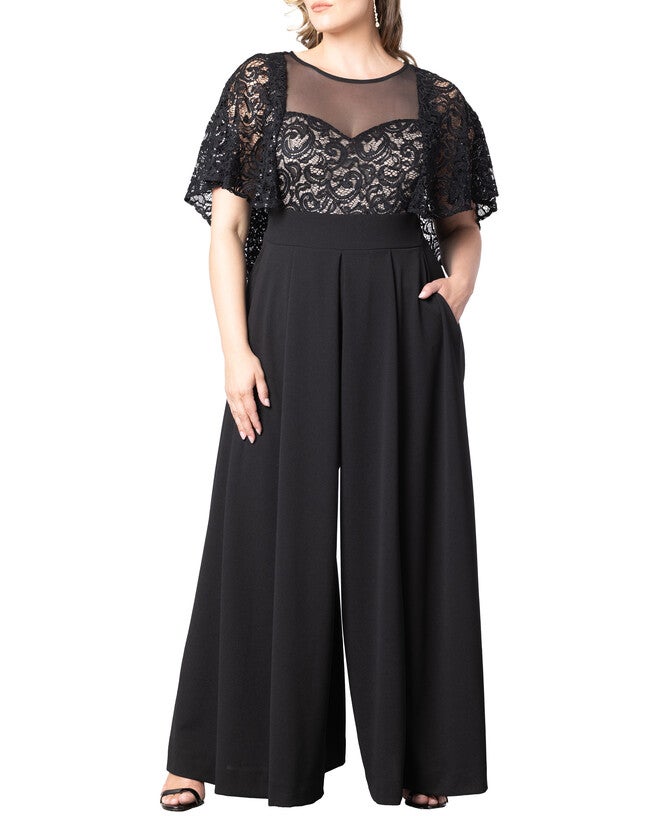 Alluring Sequins Formal Jumpsuit, BLACK NOIR / Black, hi-res image number 0