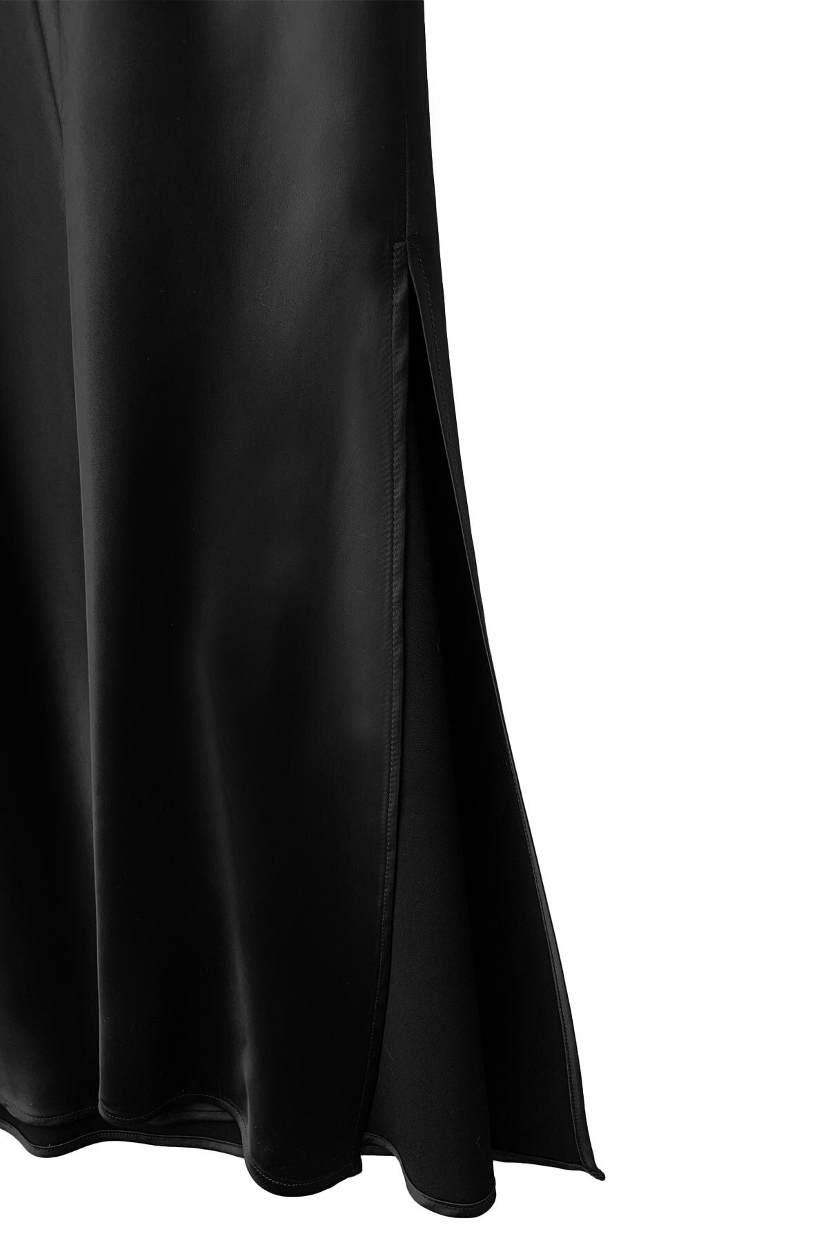 Leah Easy Satin Maxi Slip Dress, BLACK / Black, alternate image number 2