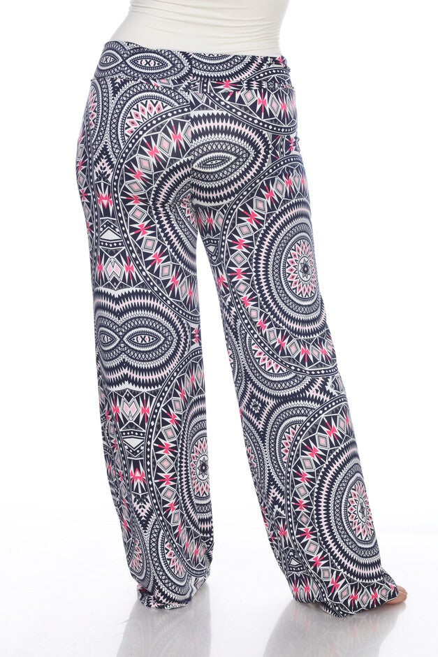 Geometric Print  Palazzo Pants, Red Geo / Red, alternate image number 4