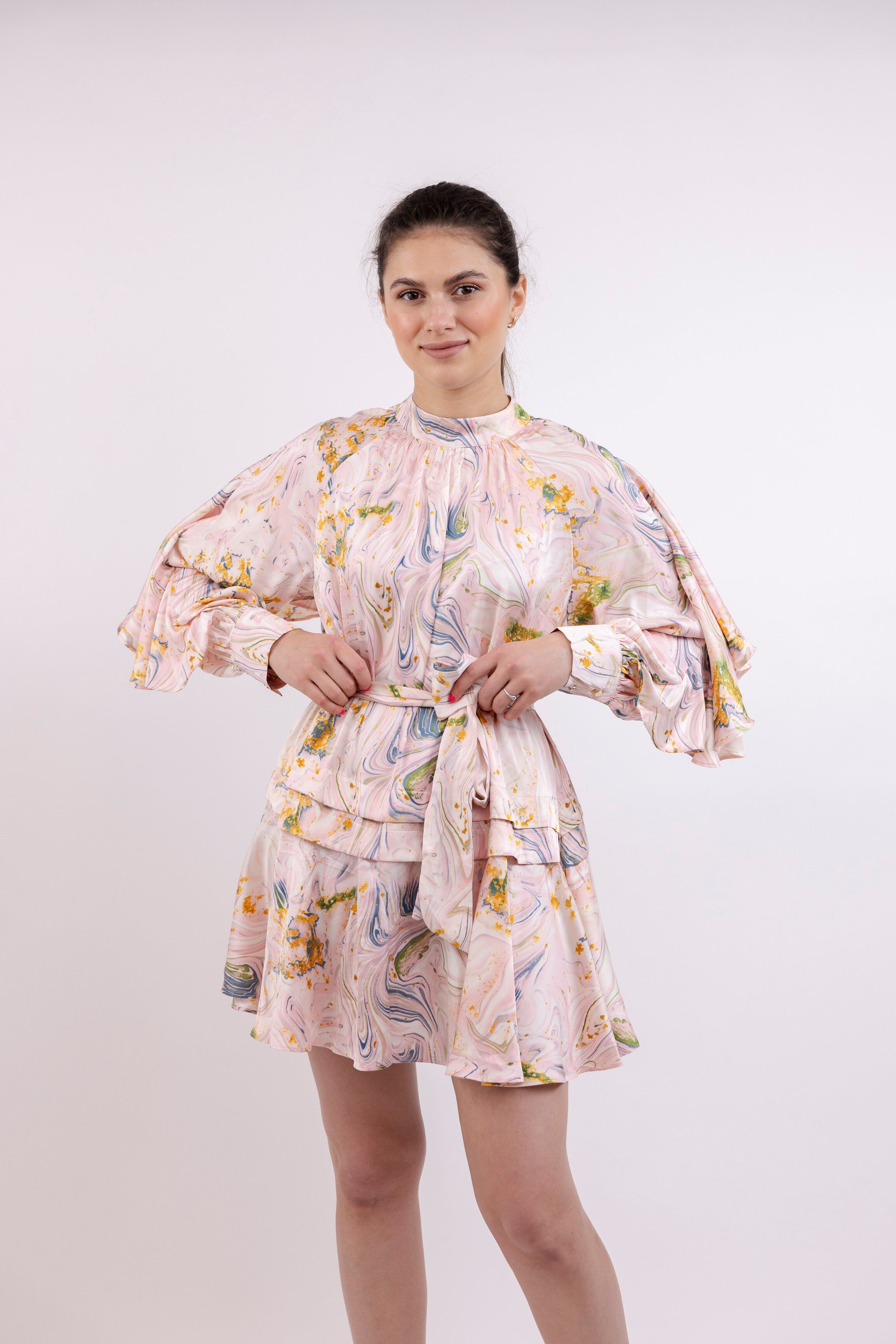 &quot;Kiara&quot; Cotton Blend Floral Knee-length Dress, , alternate image number 6
