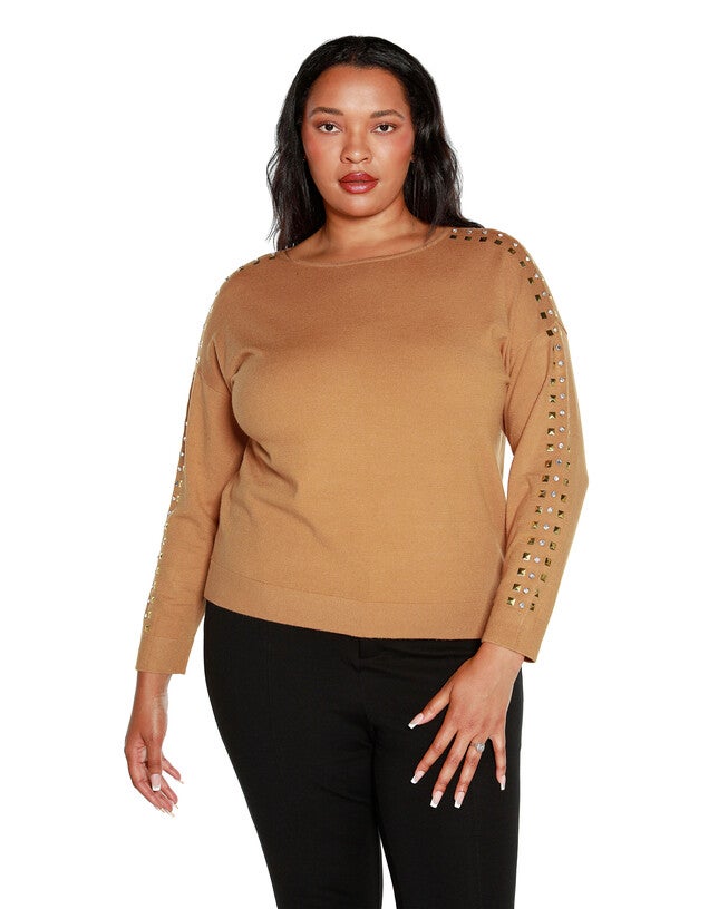 EMBELLISHED BOATNECK SWEATER, , alternate image number 4