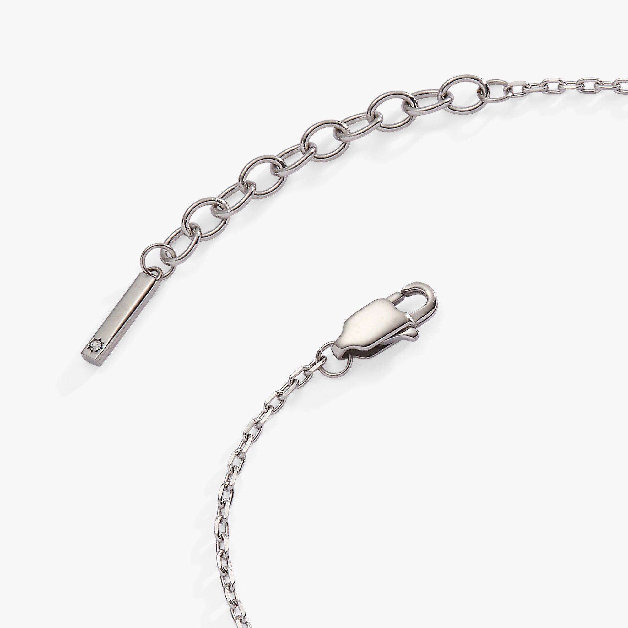 &ldquo;Choose Happiness&rdquo; Inline Bracelet, Silver / Silver, alternate image number 2