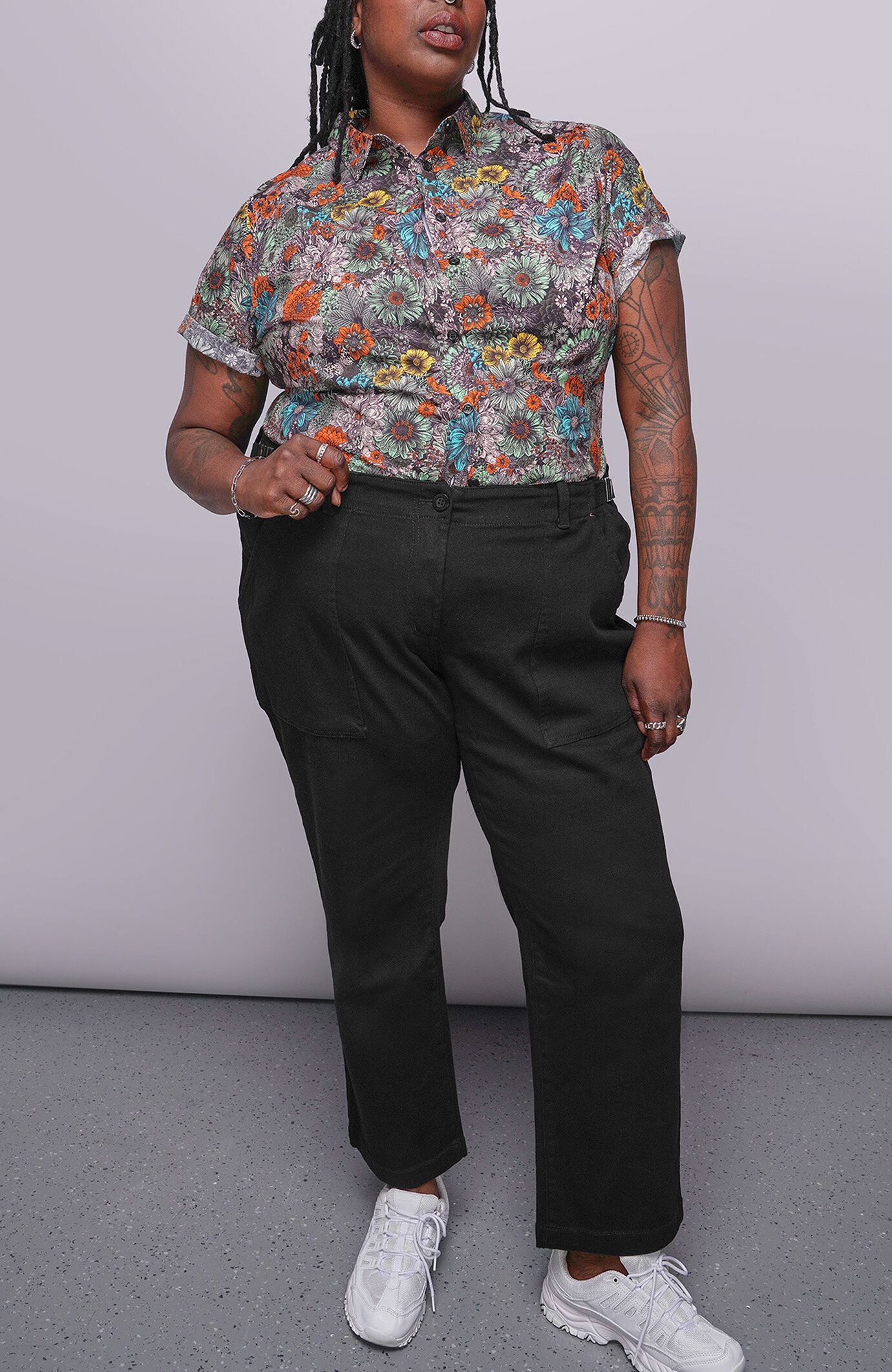 The Essential Denim Utility Pant, Black / Black, hi-res image number 0