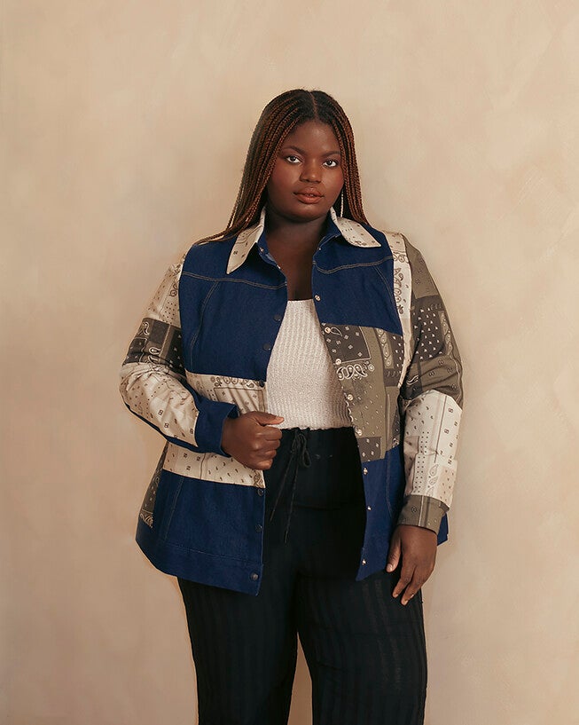 Patch Denim Jacket, , alternate image number null