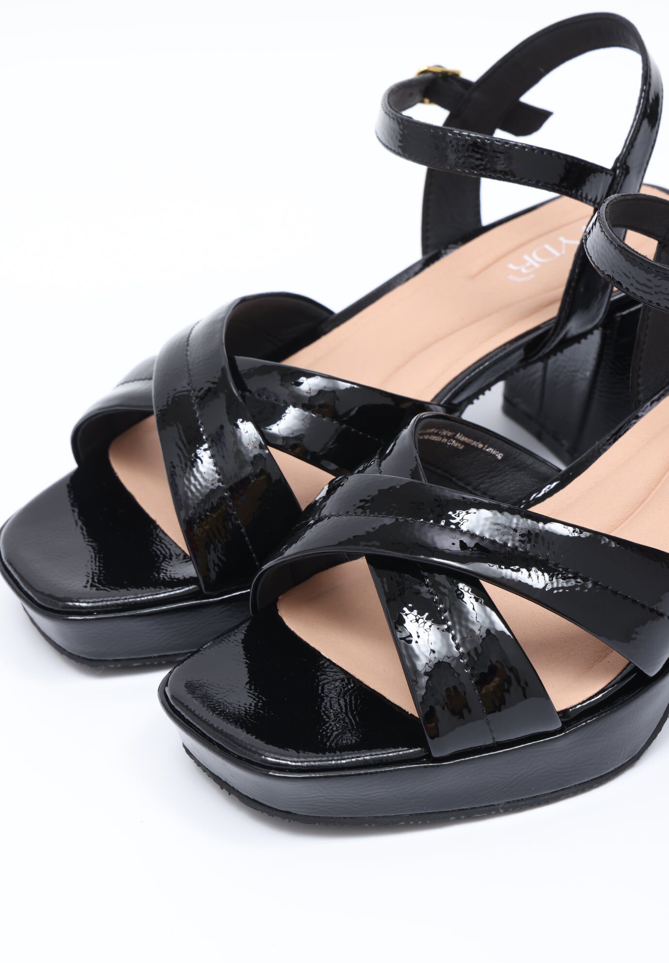 Donna Platform Sandals, Black / Black, alternate image number 2