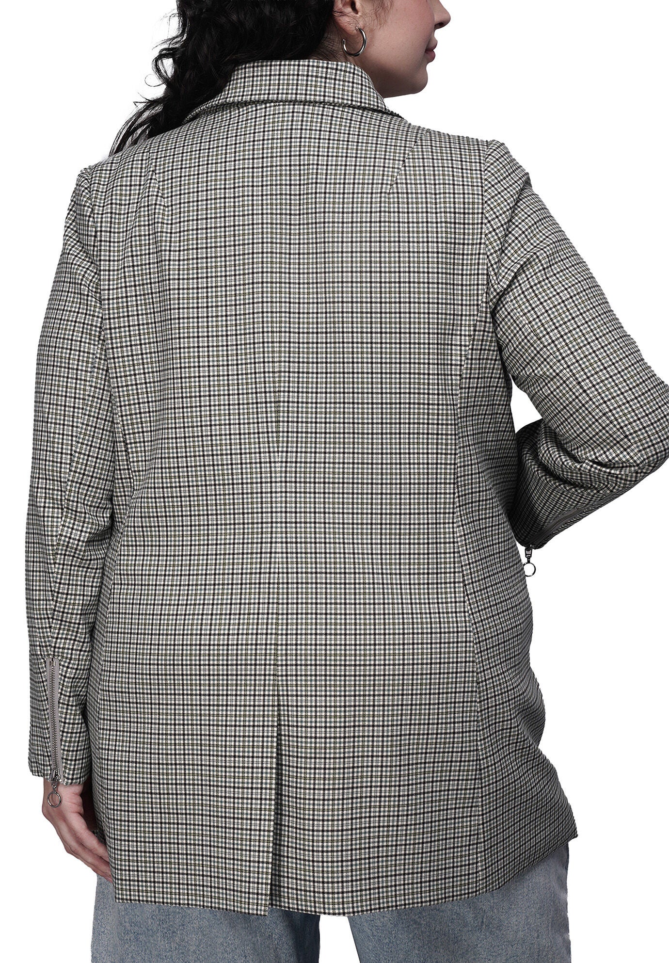 The Empower Zipper Double Breasted Blazer, DARK TEAL / Teal, alternate image number 2