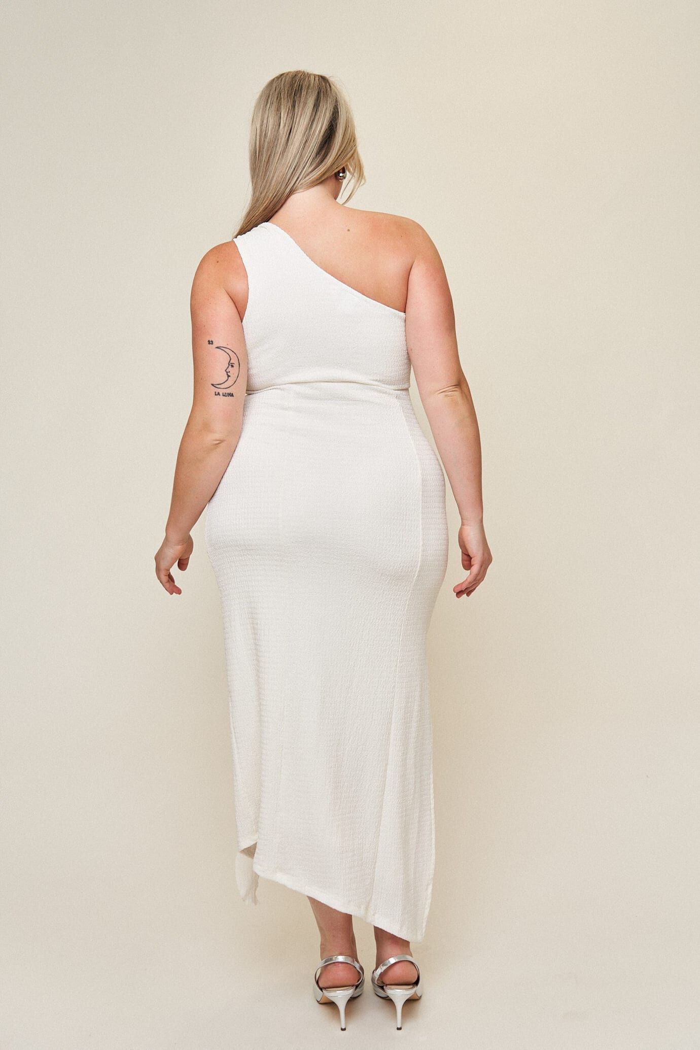 Emily O-Ring Dress, White / White, alternate image number 4