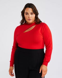 Cut Out Crewneck Sweater