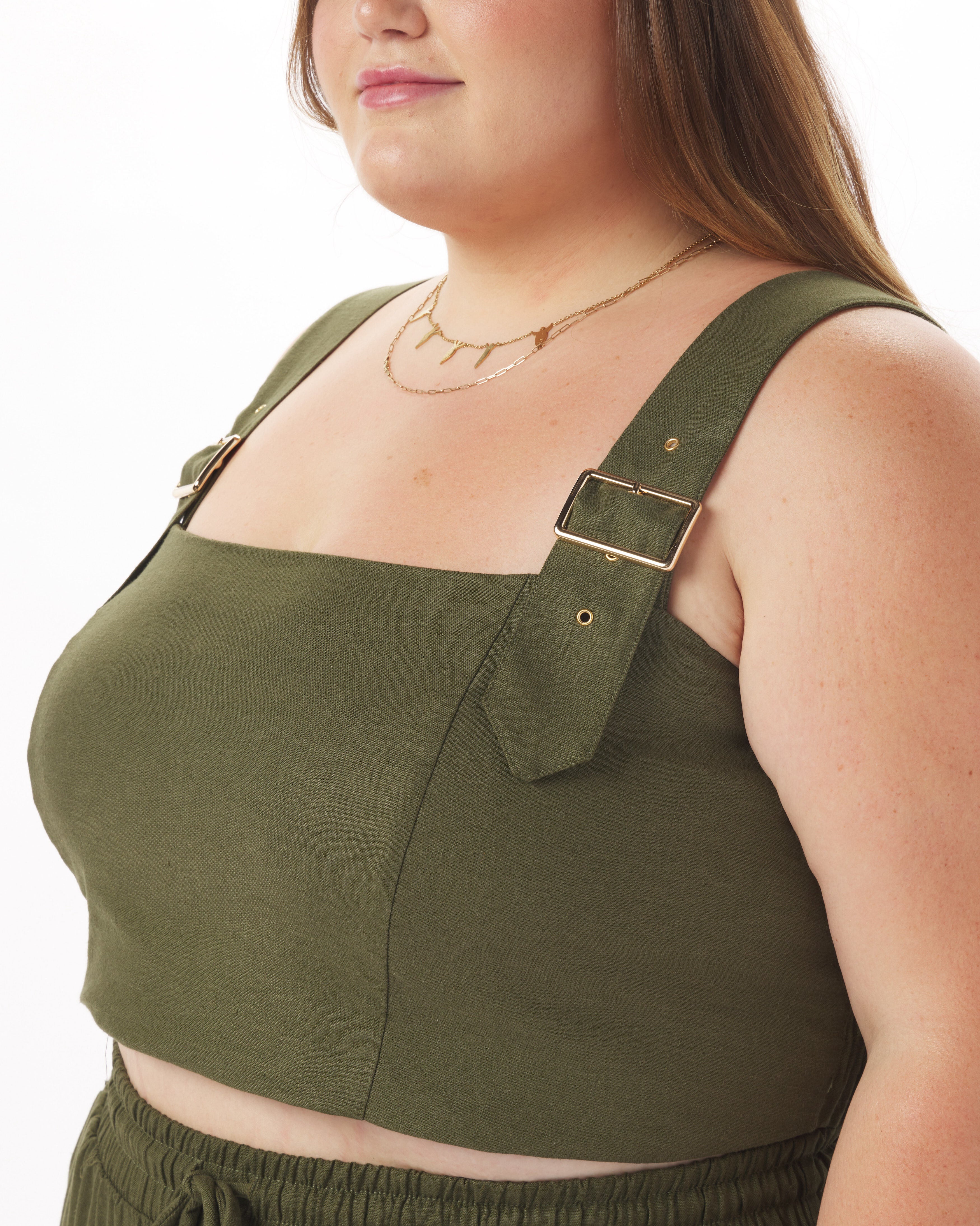 Leah Bustier Top in Olive, , alternate image number 5