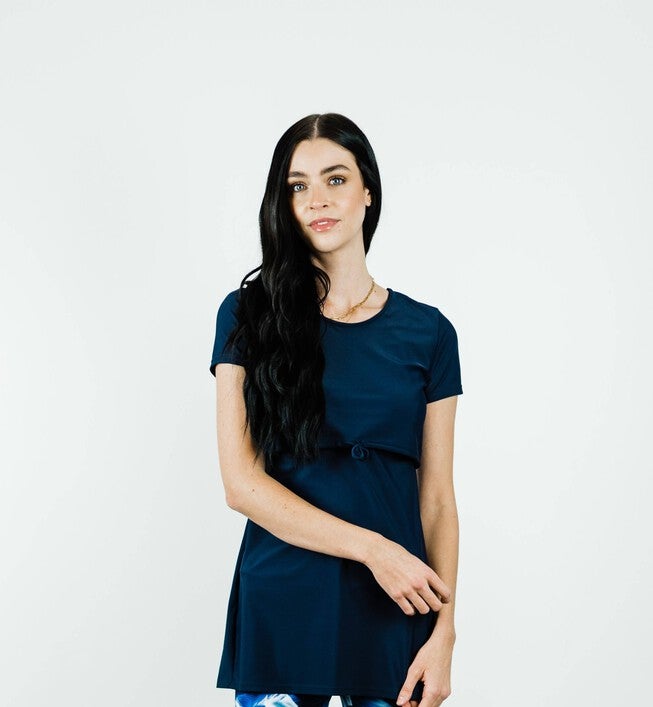 Nikki Nursing and Maternity Swim Tunic, Navy / Navy, hi-res image number 0