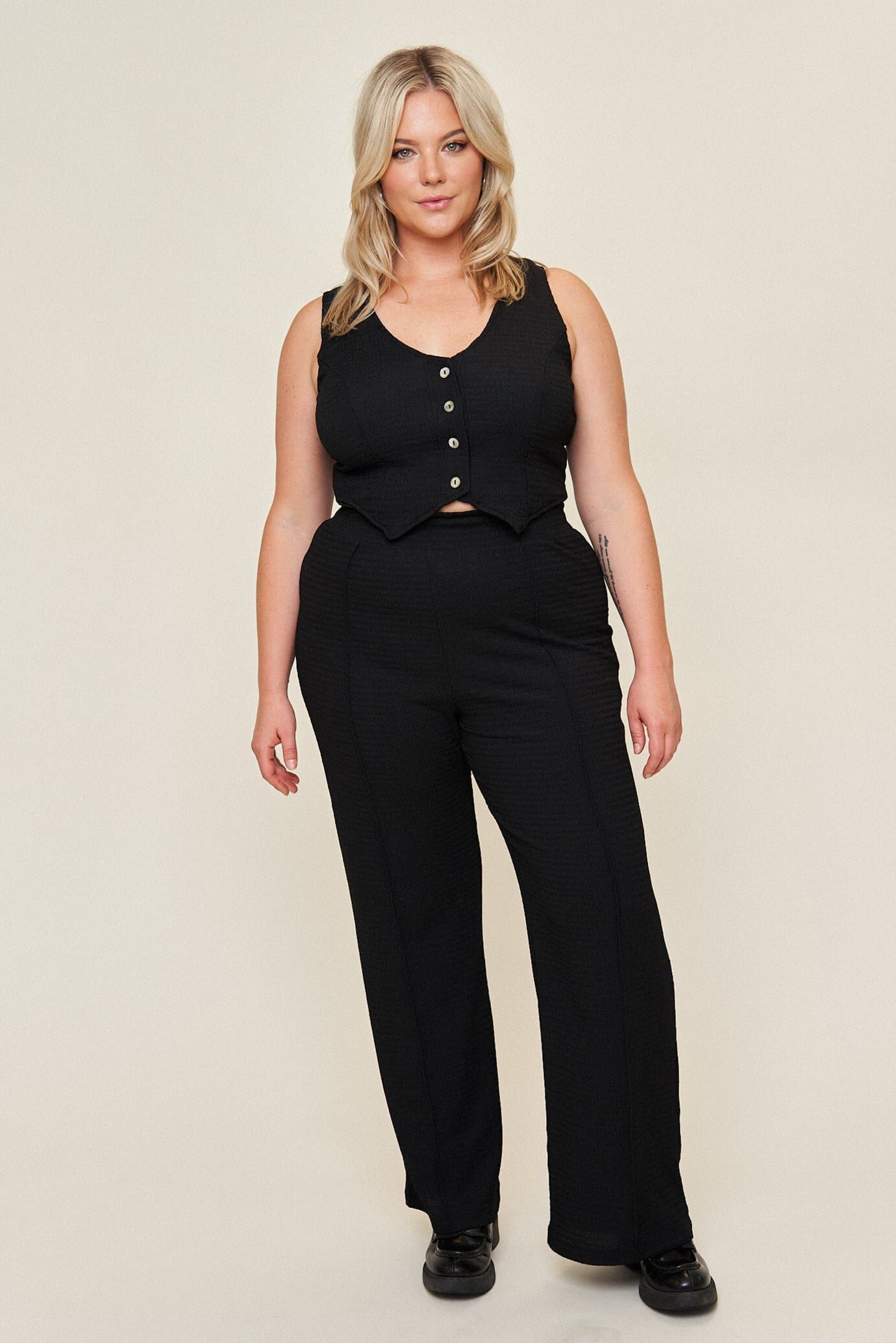 Erin Pintuck Pant, Black / Black, hi-res image number 0