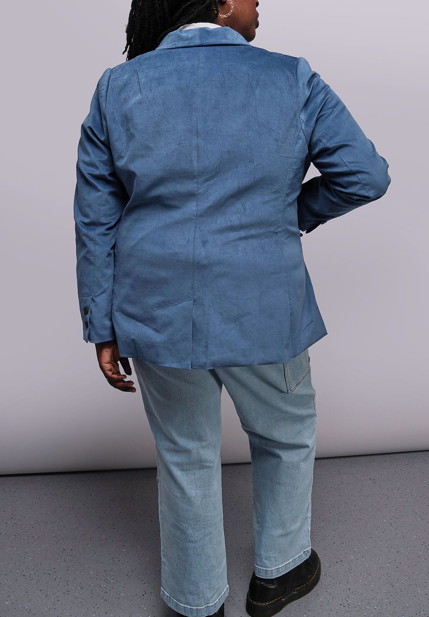 The Empower Velveteen Tux Blazer, OXFORD BLUE / Cornflower Blue, alternate image number 2