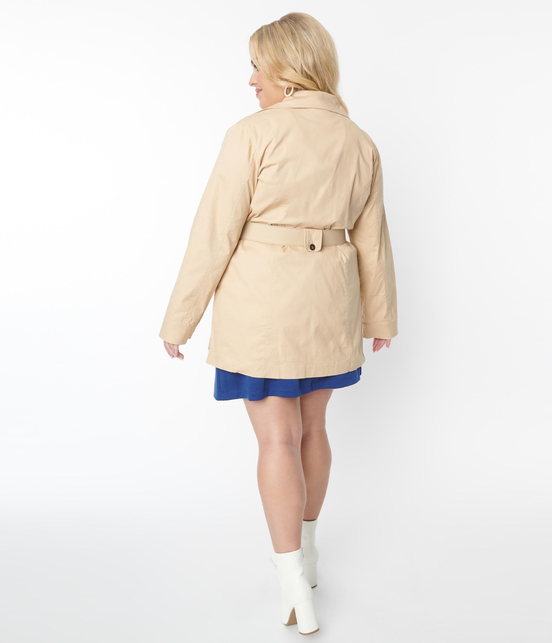 Smak Parlour Khaki Belted Trench Coat, , alternate image number 7