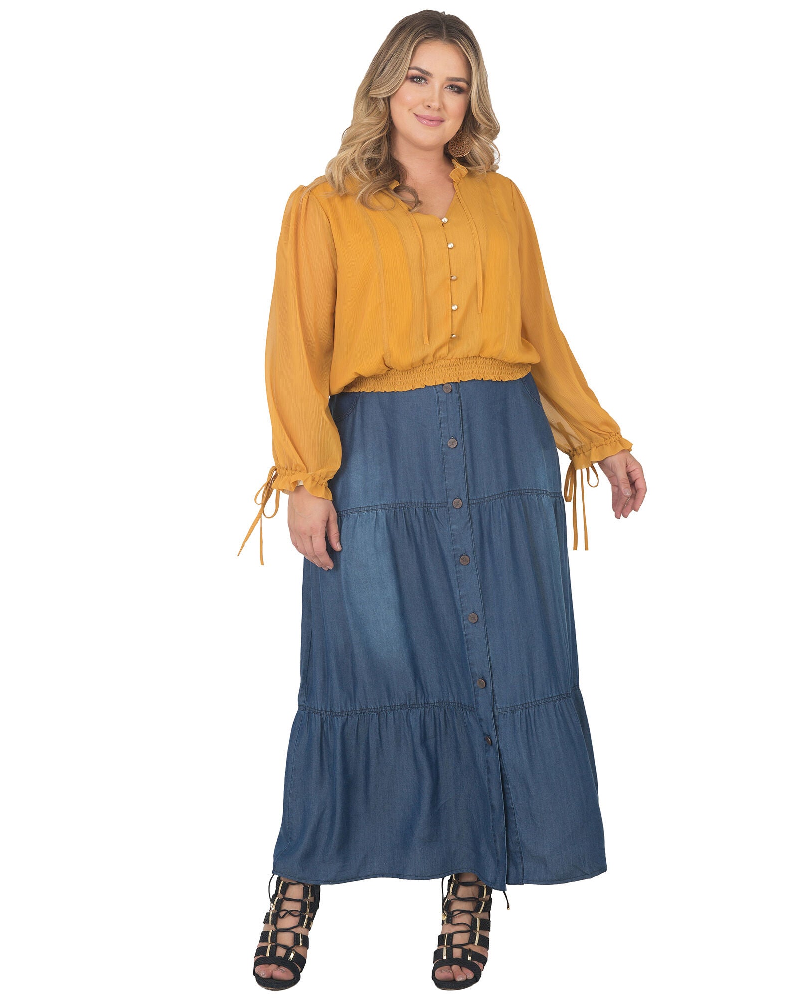 Standards & Practices Maxi Peasant Skirt, , alternate image number 8