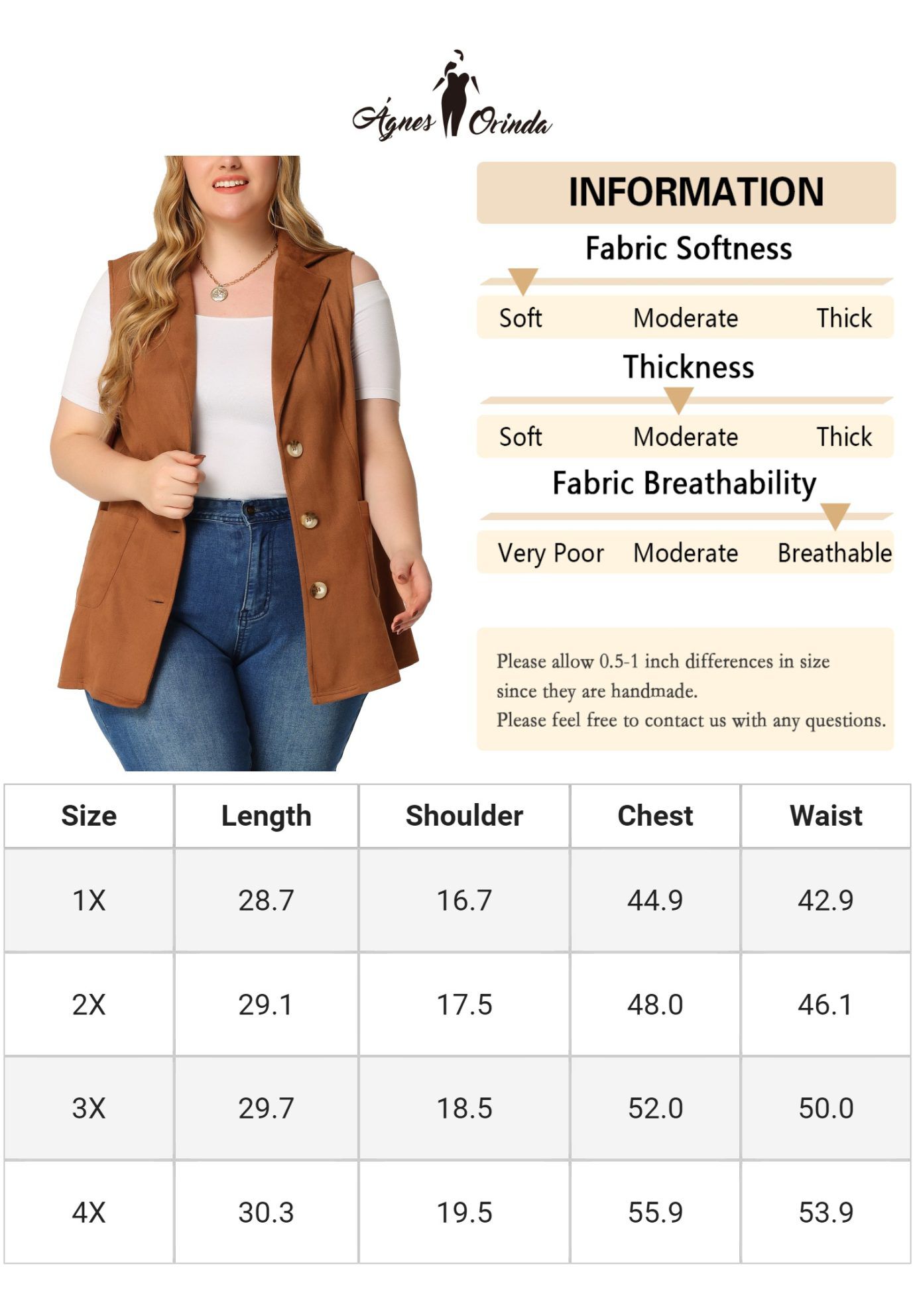 Lapel Suede Utility Vest, Dark Brown / Brown, alternate image number 3