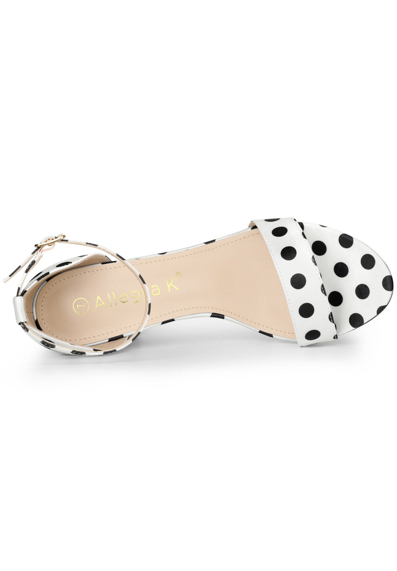 Open Toe Ankle Strap Chunky High Heel Sandals, White / White, alternate image number 3