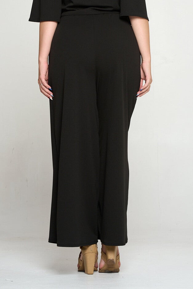 RACHEL WIDE LEG POCKET PANTS, Black / Black, alternate image number null