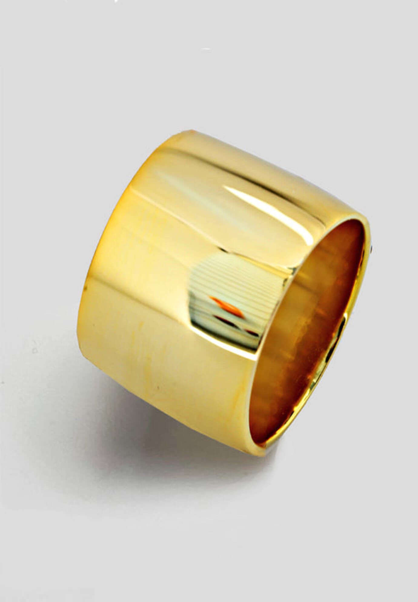 RICH Chunky Wide Cigar Band Ring, Gold / Gold, alternate image number 5