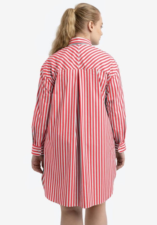 SIGNATURE TUNIC SHIRT - POPPY STRIPE, Poppy Stripe / Red, alternate image number 2