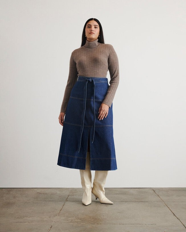 Hudley Skirt, Classic Indigo Blue / Dark Wash, alternate image number 1