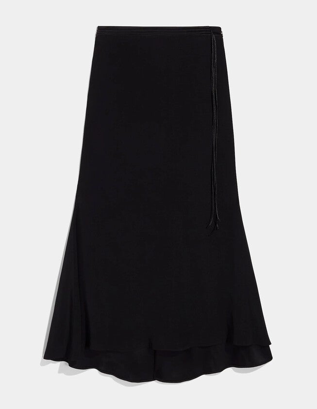 Satin Tulip Skirt, Black Beauty / Black, hi-res image number null