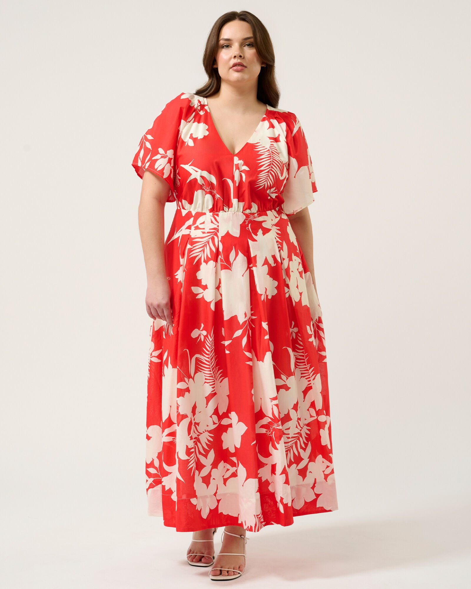 Solstice Dress, Poppy RedCream / Red, alternate image number 1