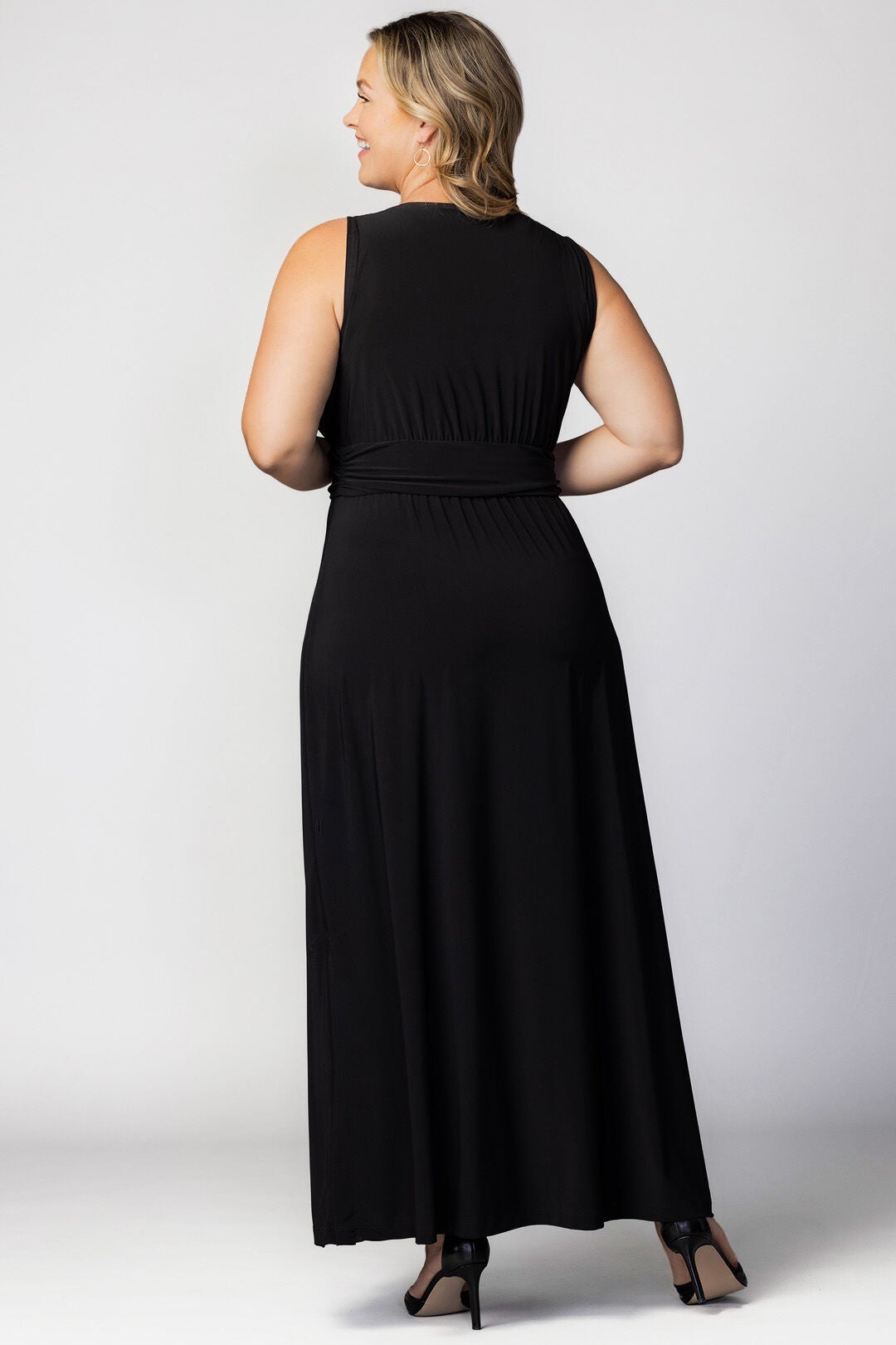 Daniela Sleeveless Maxi Dress, Black Noir / Black, alternate image number 1