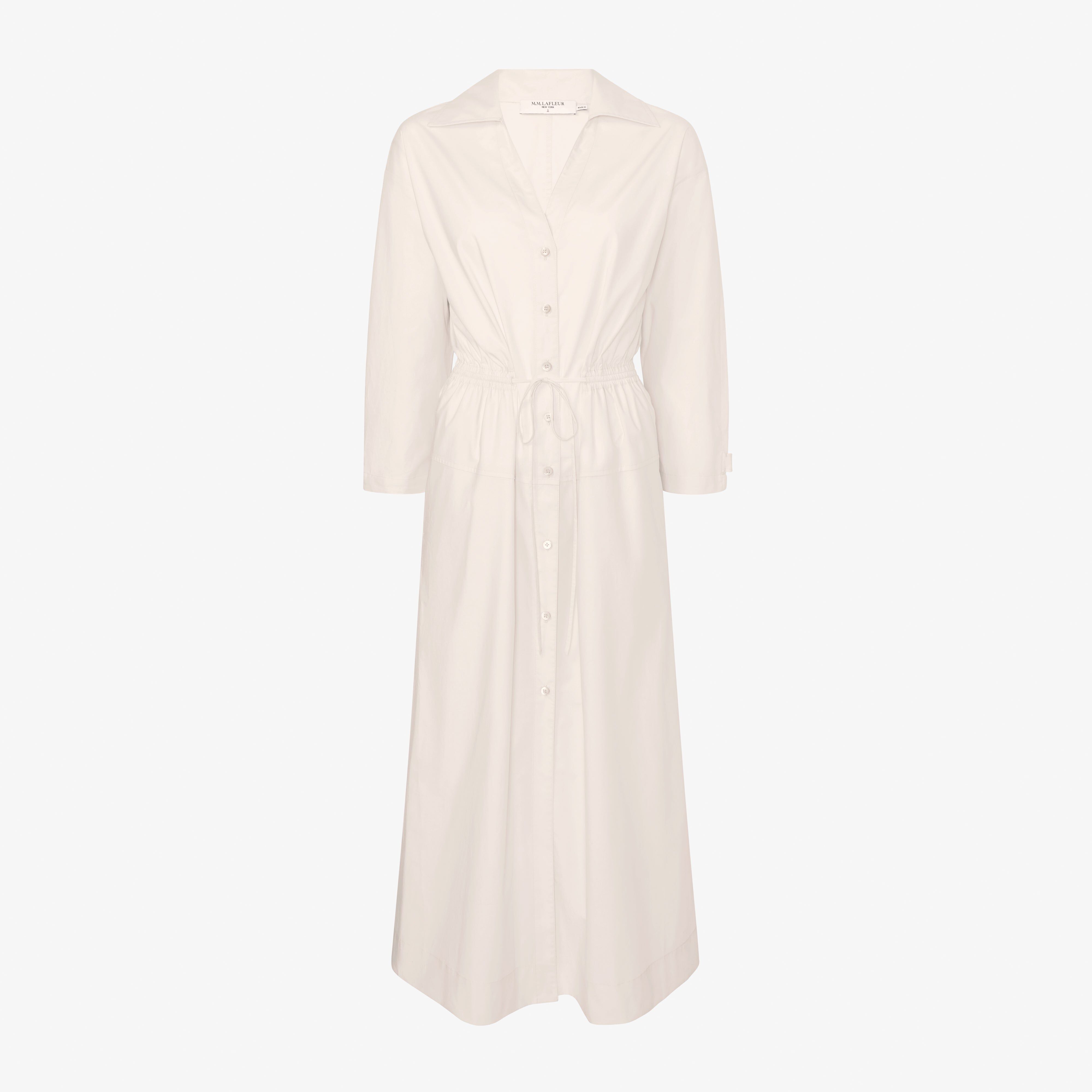 Boden Al Fresco Dress - Cotton Poplin, Eggshell / White, alternate image number 3