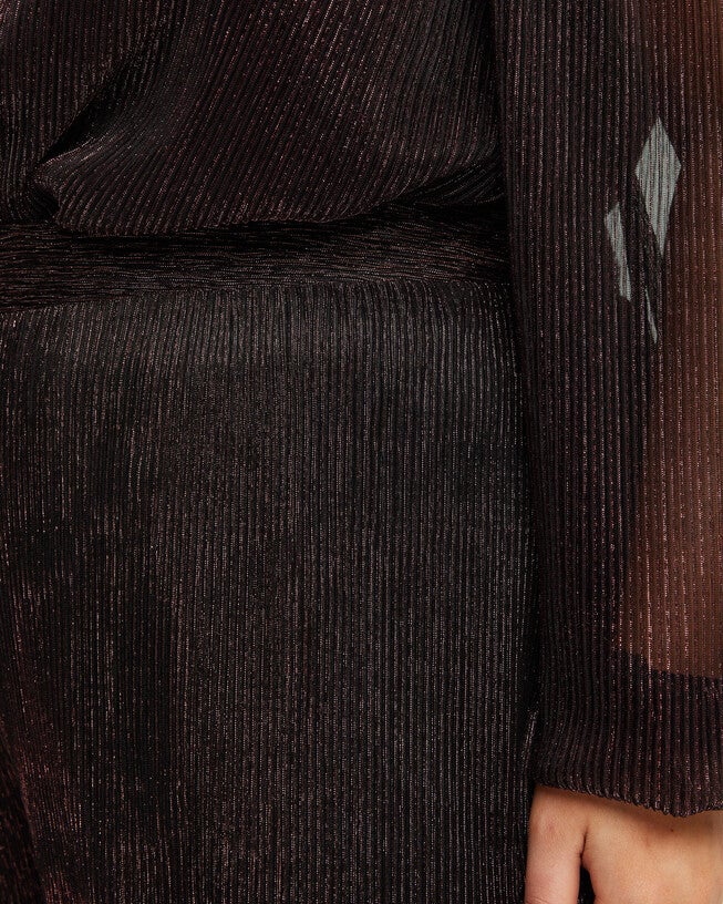 Camille Pink and Black Metallic Wide Leg Pant, PinkBlack / Black, alternate image number null