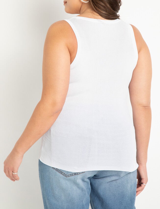 Scoop Neck Knitted Tank, , alternate image number null