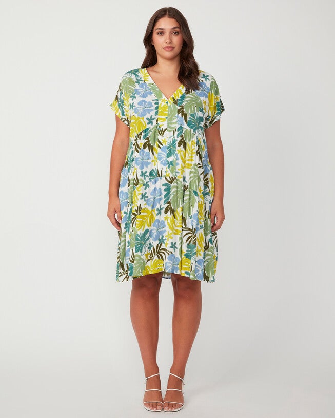 Antibes Dress, SkyCitron / Light Blue, hi-res image number 0