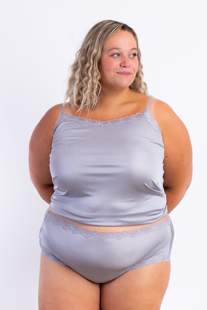 Soft Silk Camisole, Alloy / Light Grey, alternate image number 1