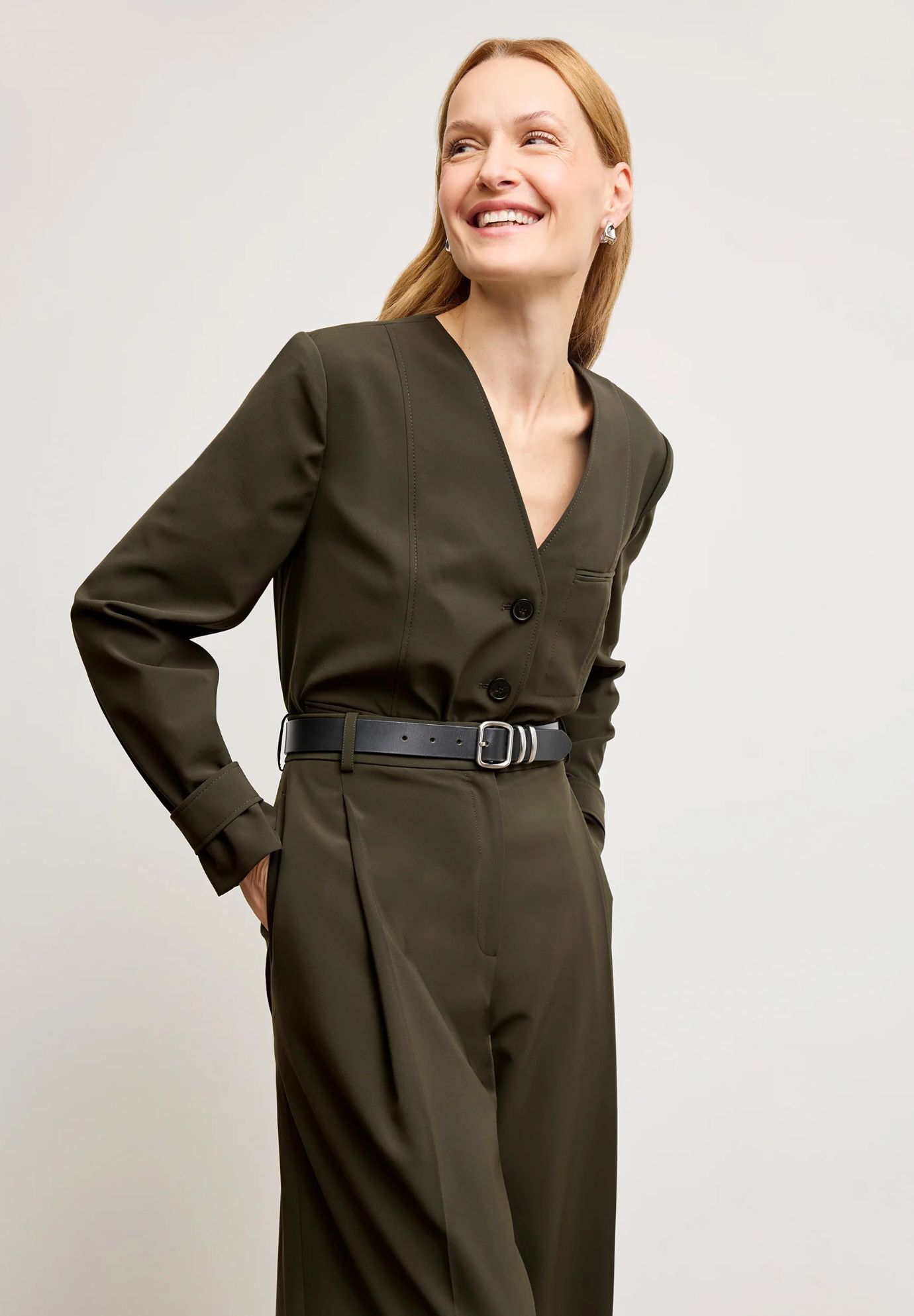 Ayla Travel Jacket - OrigamiTech, Olive / Olive Green, alternate image number 1