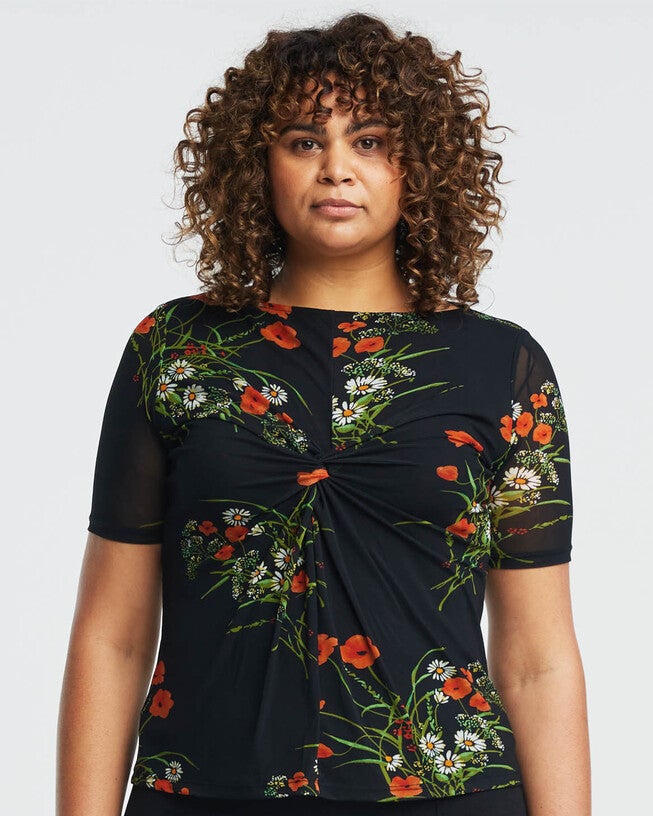 Bouquet Top, Print / Black, hi-res image number 0