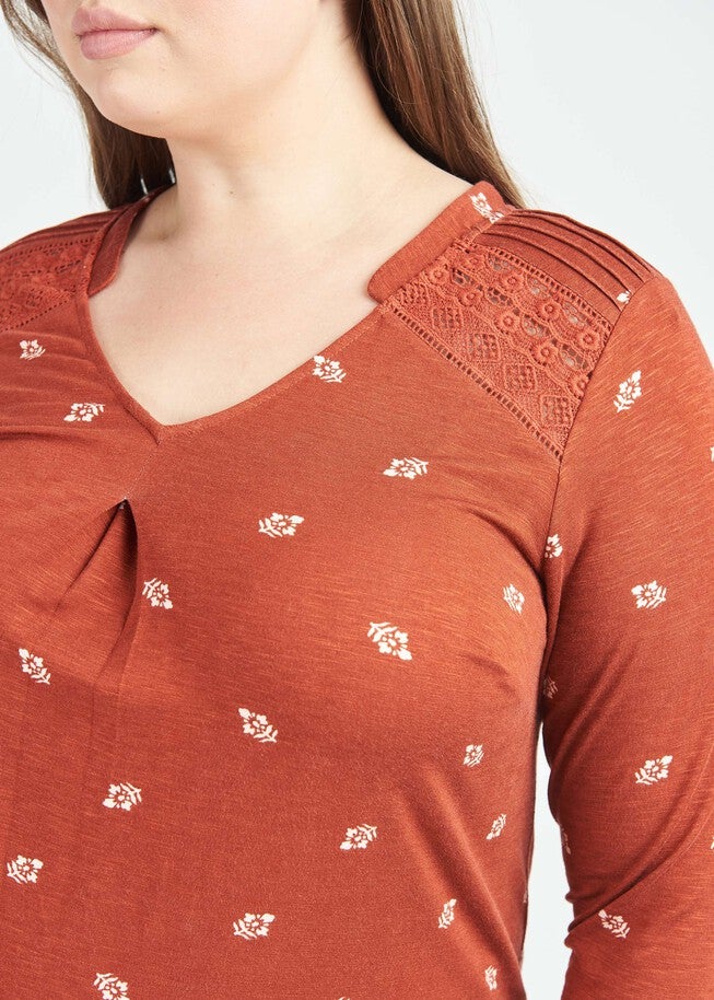 Casey 3/4 Sleeve Knit Top, , alternate image number null