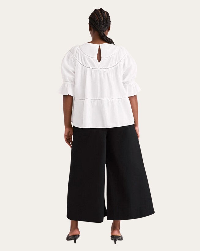 Sol Eyelet Top, White / White, alternate image number 4