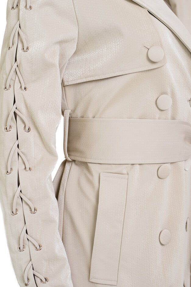 Lace-Up Trench Coat, , alternate image number 6