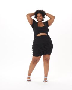 Christian Cotton Ruched Dress