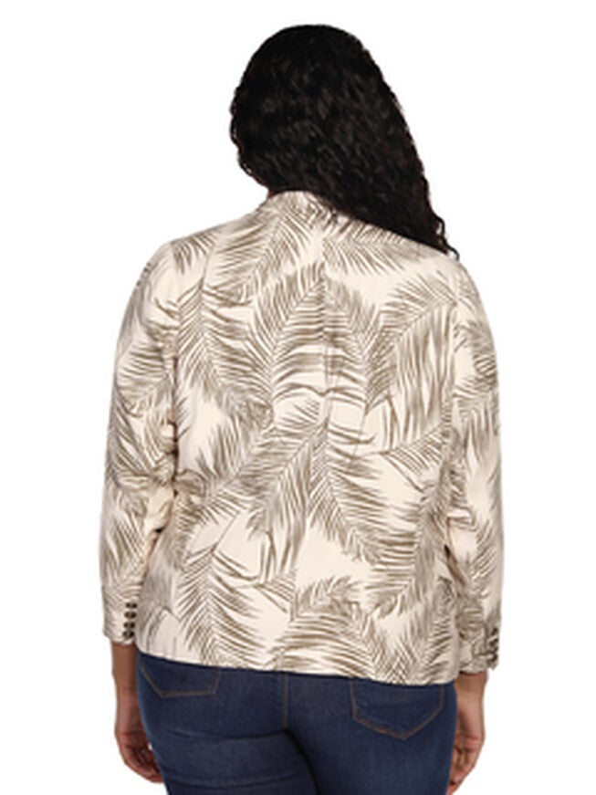 Eliza Palm Print Blazer, , alternate image number null