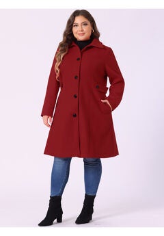 SINGLE BREASTED BELTED WINTER LONG COAT