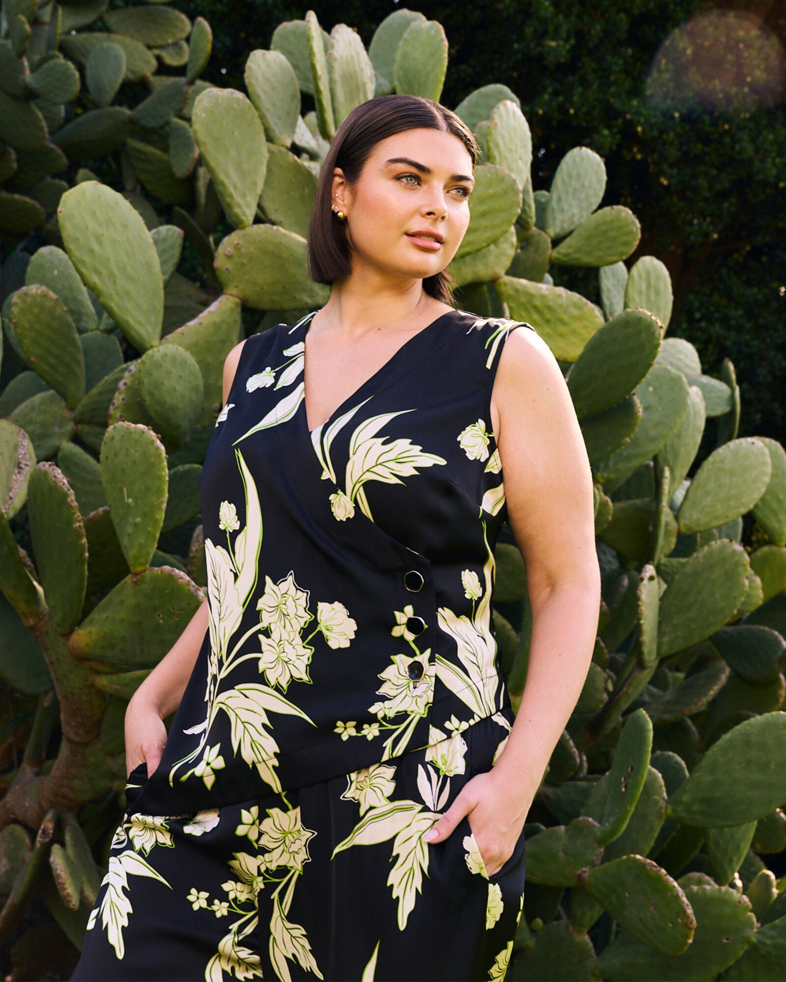 Baia Top, Print / Black, hi-res image number 0