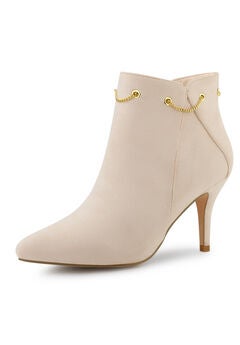 POINTED TOE ZIP STILETTO HEEL BOOTIES