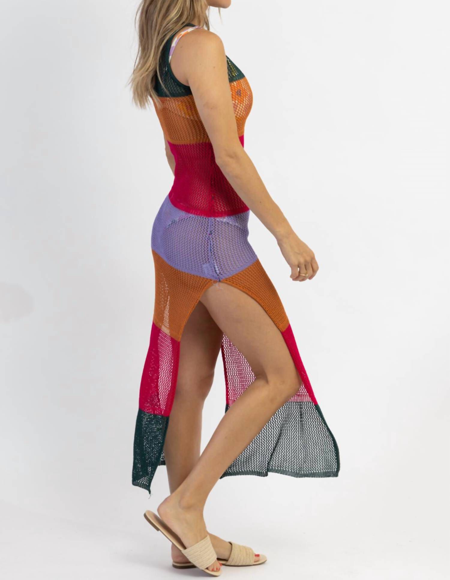 CROCHET COVERUP, Sublime Multicolor / Light Green, alternate image number 3