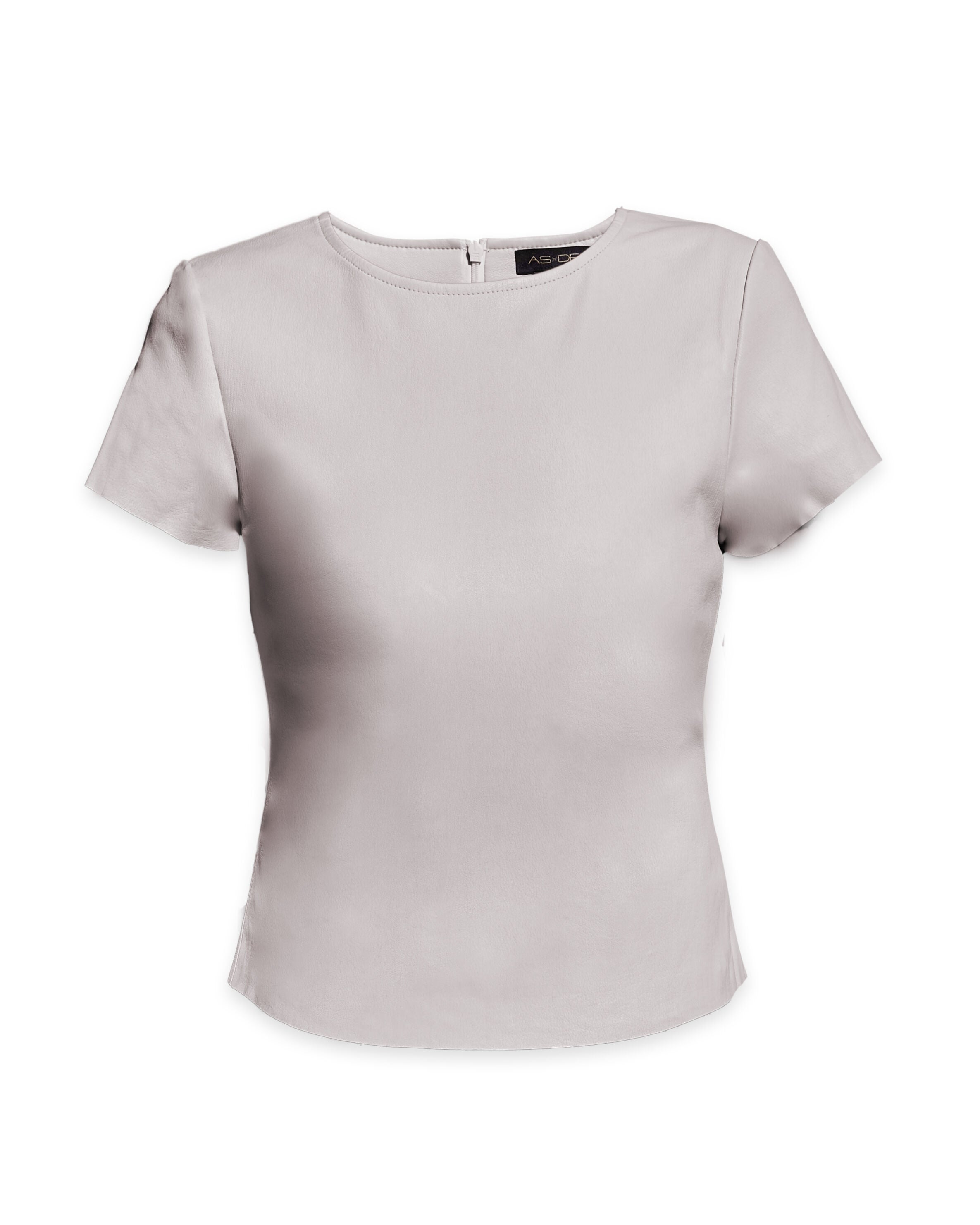Brando Stretch Leather Tee, Buttercream / Beige, hi-res image number 0