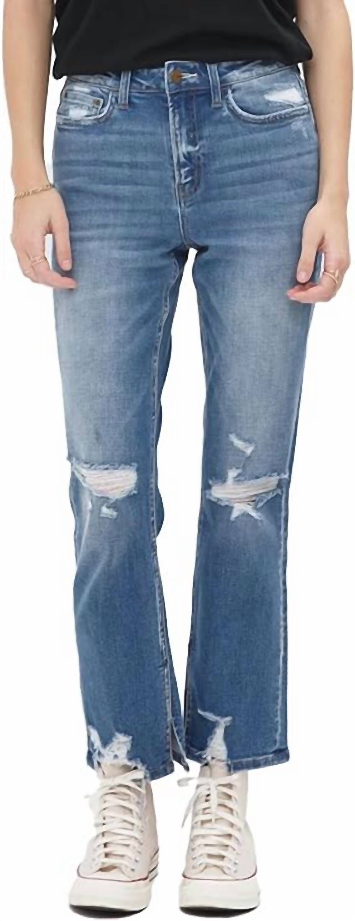 UNDER THE TABLE STRAIGHT LEG DENIM IN MEDIUM WASH, Medium Wash / Medium Wash, hi-res image number 0