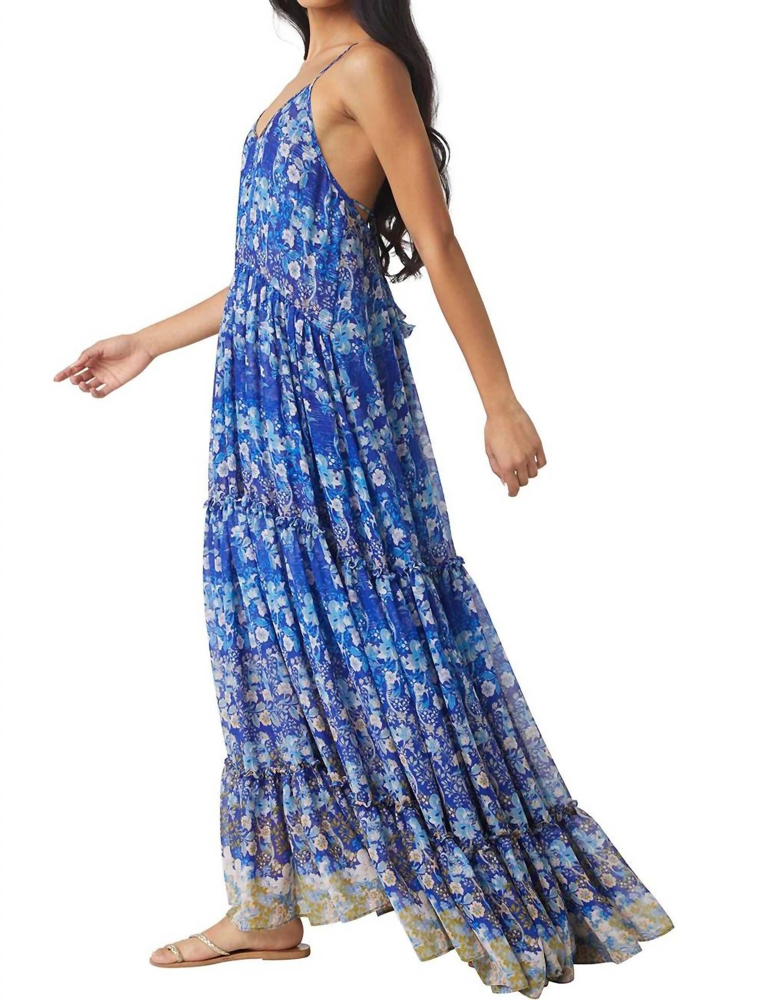 KALI DRESS IN LAPIS OMBRE, Lapis Ombre / Royal Blue, alternate image number 1