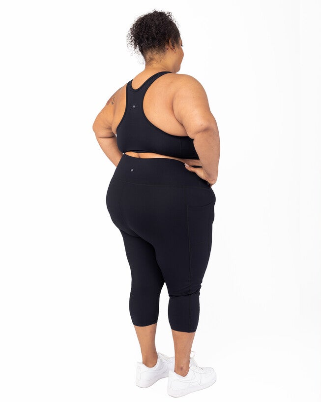 SuperHold™ Pocket Capris, Black / Black, alternate image number null